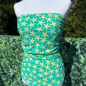 J Crew Starfish Print ladies swimsuit Medium NWT